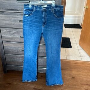 A&F ultra high rise flare jeans